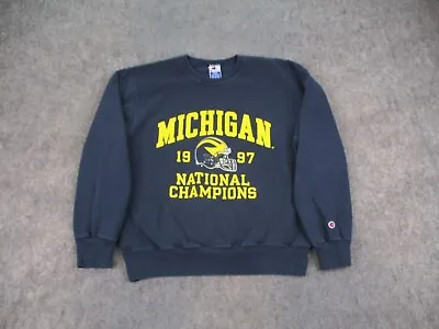 Vintage Michigan Wolverines Sweatshirt Mens Large Sweater 1997 National Champion • $67.49