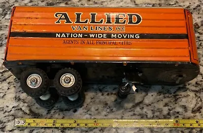 Vintage Linemar 1950s Allied Van Lines Trailer Line Mar Tin Litho Toy Japan • $94.95