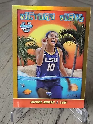 2024 Bowman Best U Basketball Angel Reese Victory Vibes Gold Refractor #47/50 • $0.99