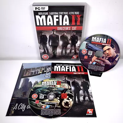 Mafia II 2 Director's Cut PC DVD Rom Game With Manual And Map - Untested • £9.99