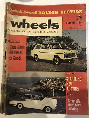 Wheels October 1959 Magazine • $5