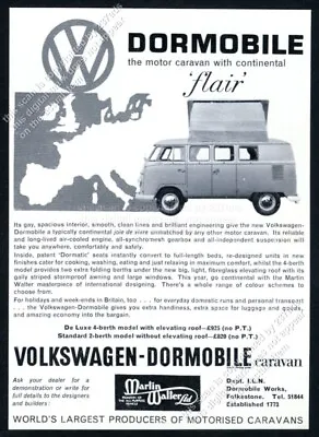 1963 VW Volkswagen Camper Bus Dormobile Photo UK Vintage Print Ad • $9.99