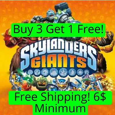 Skylanders Giants Figures. Buy 3 Get 1 Free! Free Shipping! 6$ Minimum. • $6.99
