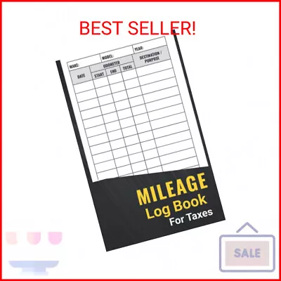 Mileage Log Book: Auto Mileage Tracker To Record And Track Your Daily Mileage Fo • $7.69