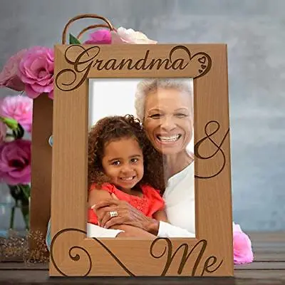  Grandma And Me Engraved Natural Wood Picture Frame I Love You 4x6-Vertical • $36.27