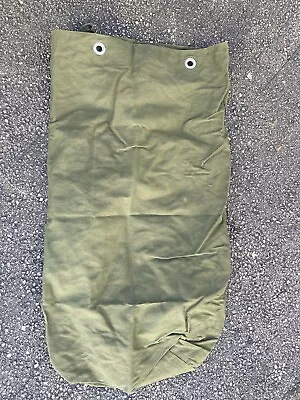 Vintage US Military Duffle Bag Canvas Army Green Rucksack Used Once • $75