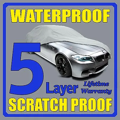 5 Layer Car Cover Breathable Waterproof Layers Outdoor Indoor Fleece Lining Fiy • $50.95