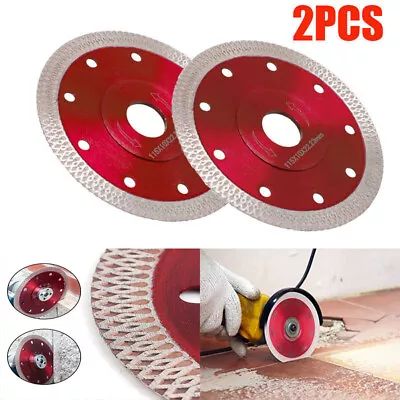 2x 115mm Diamond Cutting Discs 4.5  Angle Grinder Blade Tile Stone Concrete Tool • £4.99