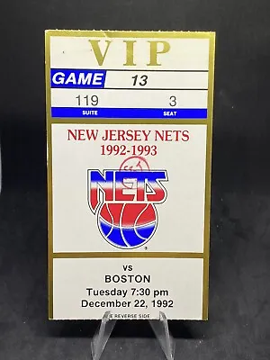 New Jersey Nets VIP NBA Ticket 12/22/92 Vs Boston Celtics. Drazen Petrovic • $6.49