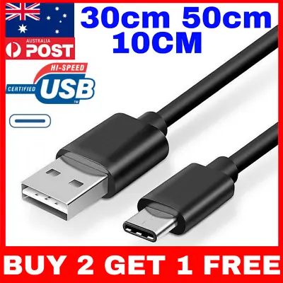 $4.25 • Buy 50cm 25cm 10cm Type C Cable To USB Type A Short Small USB-C Male Data Cord