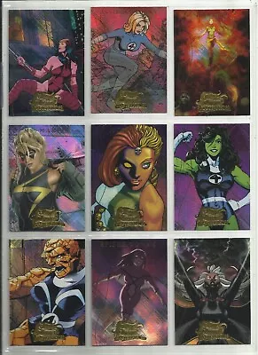 '08 Marvel Masterpieces Series 2  (Fleer) HEROINES Set Of 9 FOIL Cards (MH1-MH9) • $19.95