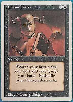 $24.65 • Buy Demonic Tutor Revised HEAVILY PLD Black Uncommon MTG CARD (ID# 381482) ABUGames