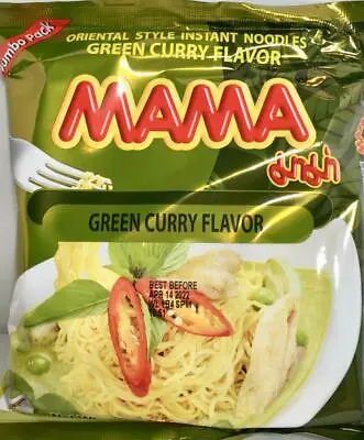 Mama Green Curry Instant Noodles Jumbo Pack 3.17 Oz X 5 Packs ~ US SELLER • $17.99