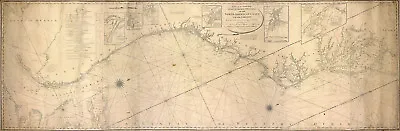 1800 Chart N. American Coast Between Cape Cod And Havanna Coastal Map Nautical • $47