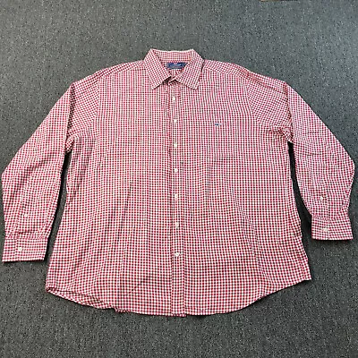 Vineyard Vines Trucker Shirt Mens 2XL Red Check Slim Fit Long Sleeve Button Up • $15.99