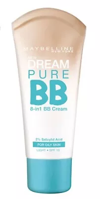 MAYBELLINE Dream Pure 8 In 1 BB Cream 30ml - LIGHT - NEW Sealed • £12.99