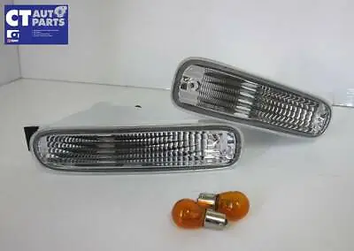 Clear Front Bumper Indicator Signal Lights For 93-95 Nissan S14 200SX Silvia S1 • $58.06