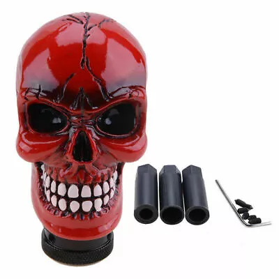 Universal Red Skull Head Manual Car Gear Shift Knob Stick Shifter Lever Handle • $15.59