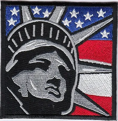 Statue Of Liberty In USA Flag Embroidered Patches 3 X3  Iron-on  • $7.98