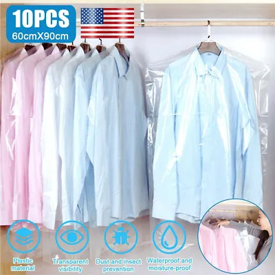 5pcs Dustproof Clothes Garment Suit Dress Jacket Storage Bag Cover Travel Coat • $4.18