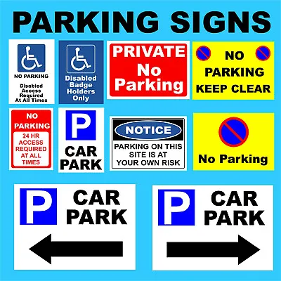 £1.99 • Buy No Parking Plastic Signs Or Vinyl Stickers - - Disabled, Private, Driveway