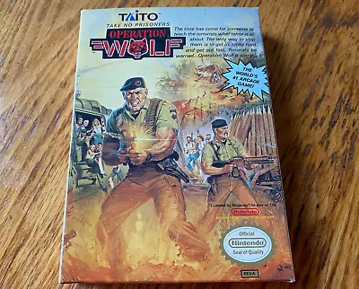 Oval Seal Operation Wolf Complete In Box Nintendo Nes Game MINT • $30