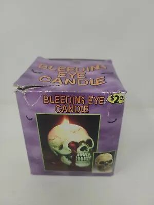 Vintage Bleeding Eye Candle Skull Halloween Creepy Gothic • $18.99