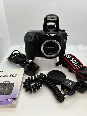Canon EOS 50D Body Only 15.1MP DSLR Black Shutter 2014 0.5GB Card MINT﻿Y • £119