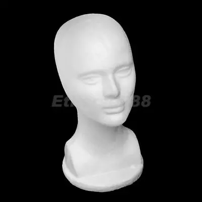 £12.95 • Buy Polystyrene Styrofoam Foam Mannequin Head Stand Men Male Model Shop Display