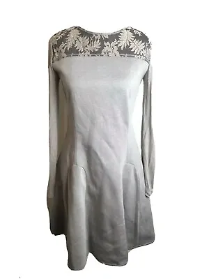 D. Exterior Women Dress Small Fit & Flare MADE IN ITALY Lace Long Sleeve • $19.99