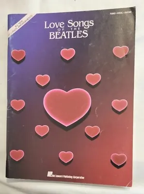 LOVE SONGS OF THE BEATLES Songbook Sheet Music Vintage 1987 Guitar Piano  Pop  • $18