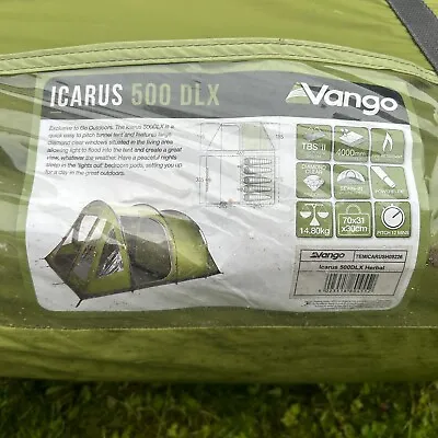 Vango Icarus 500 Dlx 5 Man Tent With Bag • £150