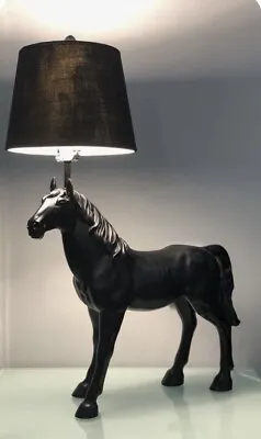 Resin Moooi Horse Lamp Lighting Figurine Xmas Gift Home Decor Custom Color Black • $384.62