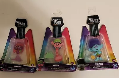 Trolls World Tour Cooper W Boombox Branch Mermaid Toys DreamWorks Hasbro  3 Pc  • $15.99