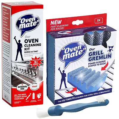 £20.80 • Buy OVEN MATE Cooker Cleaning Kit Gel Cleaner + Grill Gremlin Rack Scouring Sponge