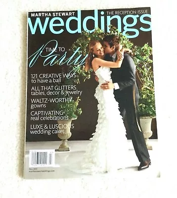 MARTHA STEWART WEDDINGS Reception Issue Fall 2009 Bridal Wedding Party Magazine • $7.99