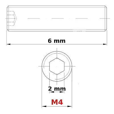 M4 (ø 4mm) Grub Screws Flat End Socket Set Screw Black DIN 913 Allen Key Drive • £1.99