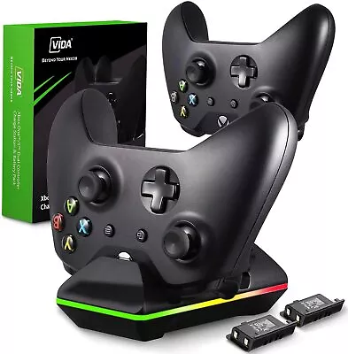 Xbox One Controller Charger Dual Xbox One/One S/One Elite Charging Station 2 Bat • $76.99