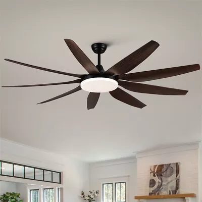 71  Farmhouse Home Ceiling Fan 9 Solid Wood Blade With LED Light Kit & Remote • $259