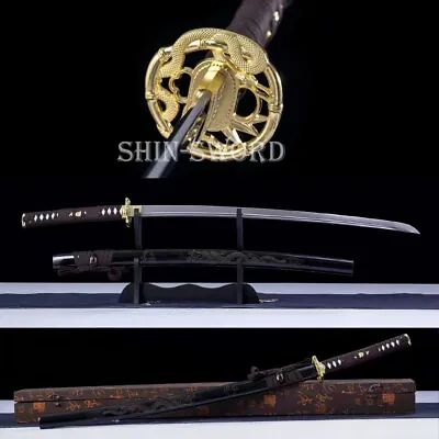 Battle Ready Japanese Katana Samura Sword 9260 Spring Steel FullTang Sharp Blade • $158