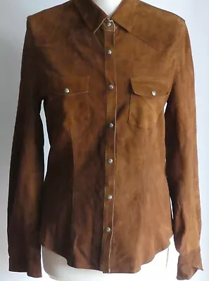 Suede Leather Shirt Jacket Shacket • £49.95