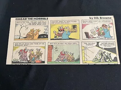 #14 HAGAR THE HORRIBLE By Dik Browne Lot Of 9 Sunday Third Page Strips 1977 • $9.99