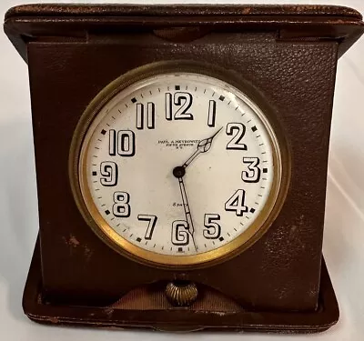 Vintate 8 Day Travel Clock Paul A. Meyrowitz Fifth Ave New York Octava Watch Co • $379.37