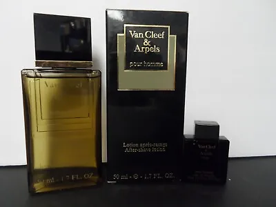 Vintage Van Cleef Homme After Shave 1.7 Oz / 50 Ml  Boxed+ 5 Ml Edt Mini Bottle • $69