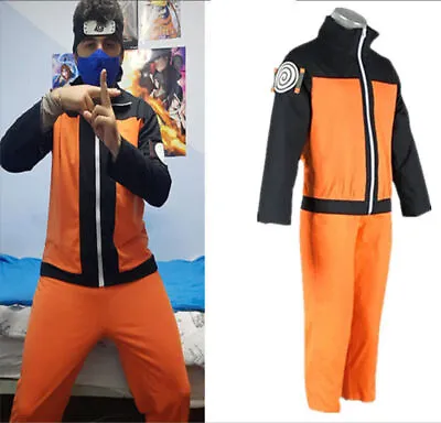 Naruto Cosplay Costumes Anime Outfit Man Show Suit Party Japanese Coat Pants • £22.30