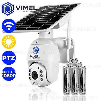 Wireless Solar Powered WIFI Security Camera Outdoor Flood Light LED PTZ • $139