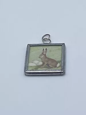 Silver Tone Bunny Rabbit Pendant For Necklace Bracelet  1.25” • $11.99