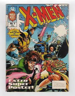 1991 Marvel X-men #1 Complete With Poster Key Grail Rare Marvel Uk German • $299.99