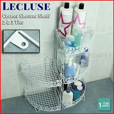 Shower Corner Shelf Caddy Shelves Organiser Bath Storage Rack Bathroom Metal • $29.99