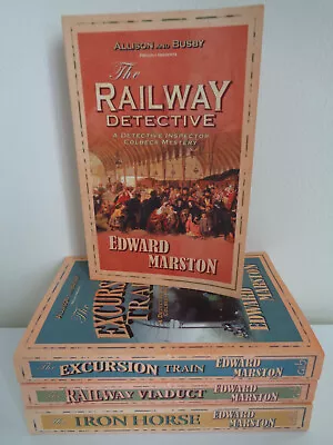 4 X EDWARD MARSTON Railway Detective Book Bundle (A&B 2004-2007) (#196) • £4.99
